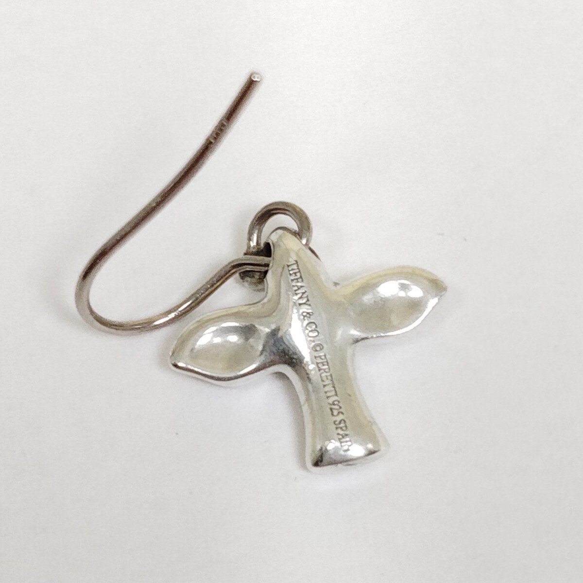 ☆TIFFANY&Co. ティファニー バードクロス フック スイング ピアス 片方 SV925/K14(585) シルバー ゴールド _画像2