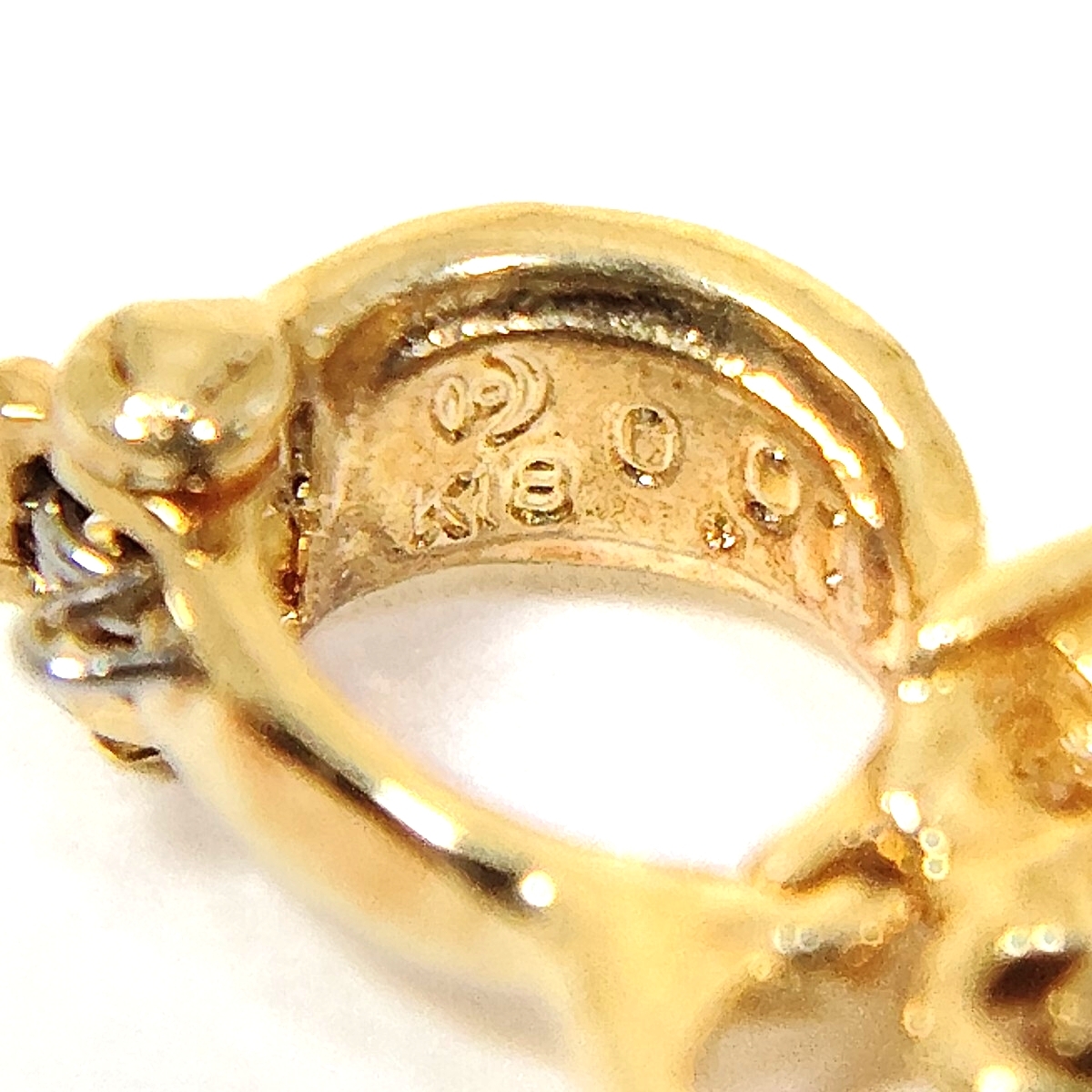 ☆TASAKI タサキ 田崎真珠 約8mmパール K18 ダイヤモンド 0.01ct スイング トップ チャーム ネックレス ペンダント 約1.4g_画像6