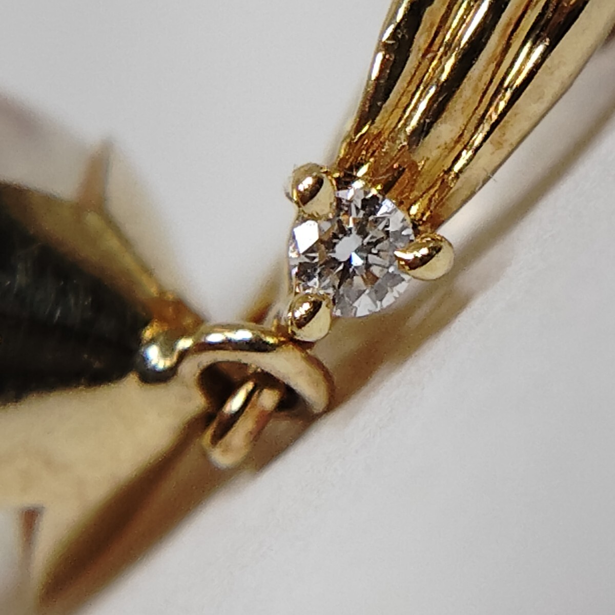 ☆TASAKI タサキ 田崎真珠 約8mmパール K18 ダイヤモンド 0.01ct スイング トップ チャーム ネックレス ペンダント 約1.4g_画像4