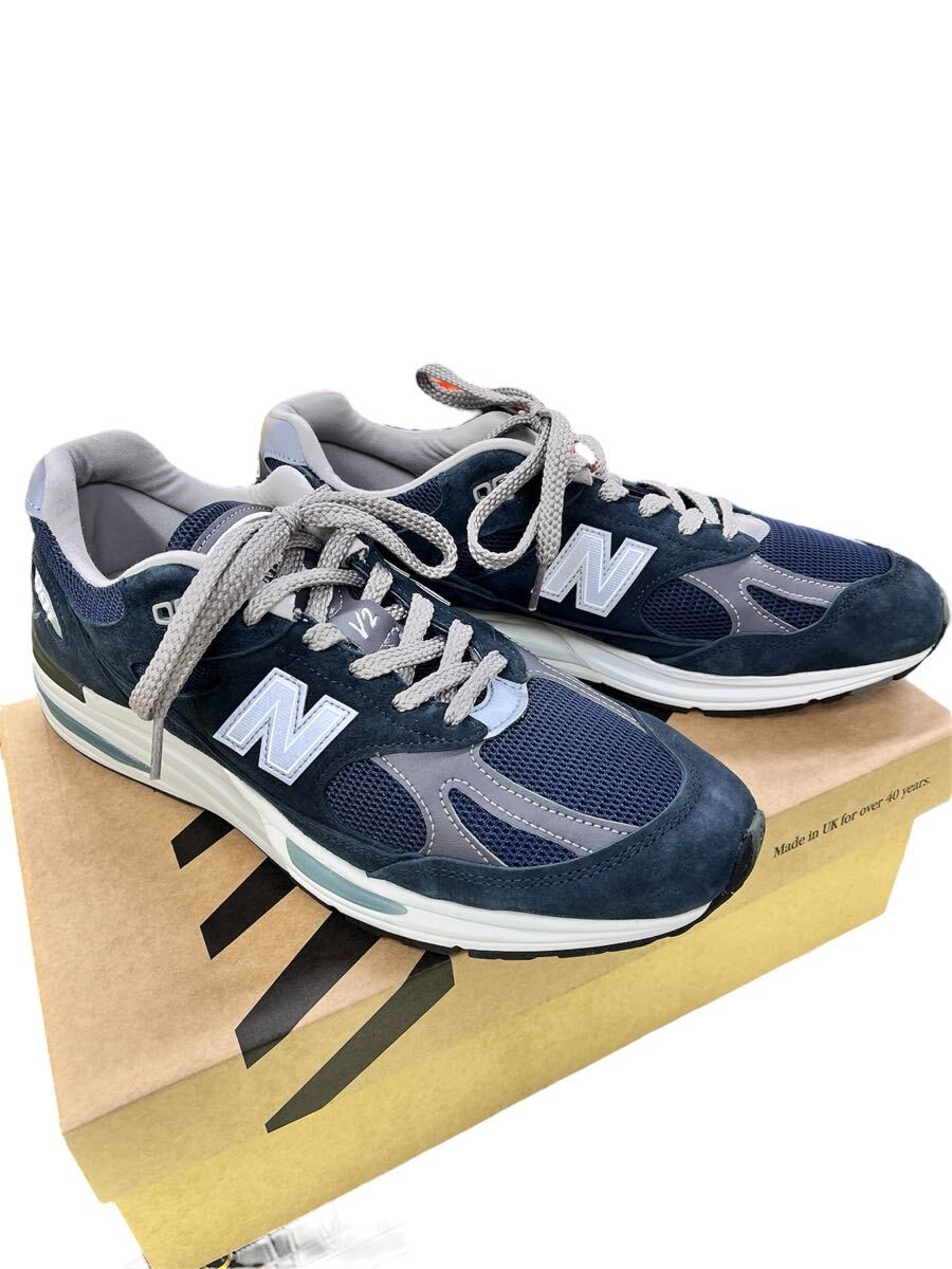☆ ニューバランス 27.5cm U991NV2 スエード イングランド製 スニーカー メンズ ネイビー 箱付_画像1