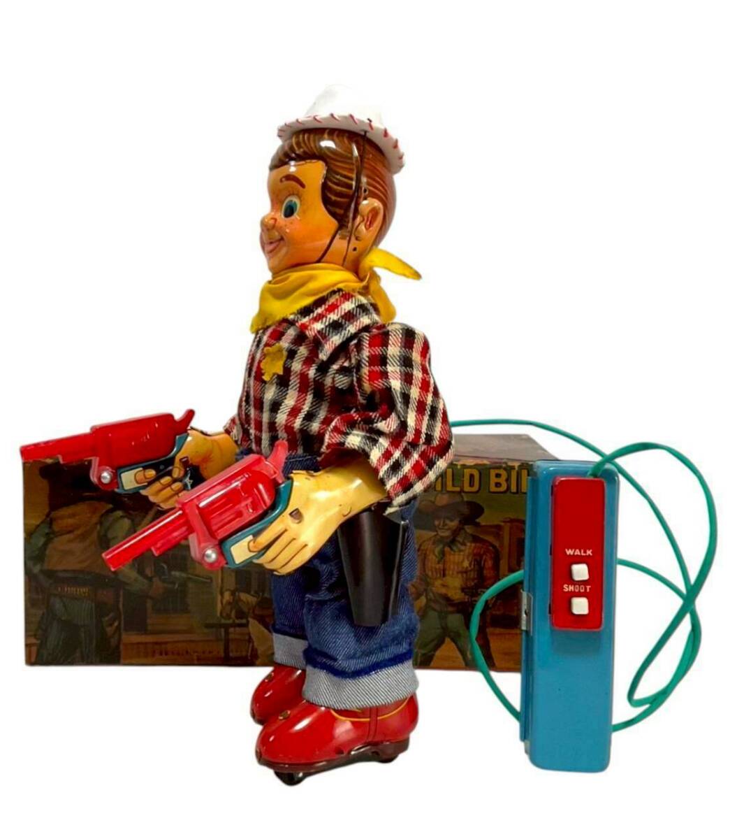 C5: [ работа хороший редкий ] Ёнэдзава производства Marshall wild * Bill электрический жестяная пластина игрушка 29cm Showa Retro 