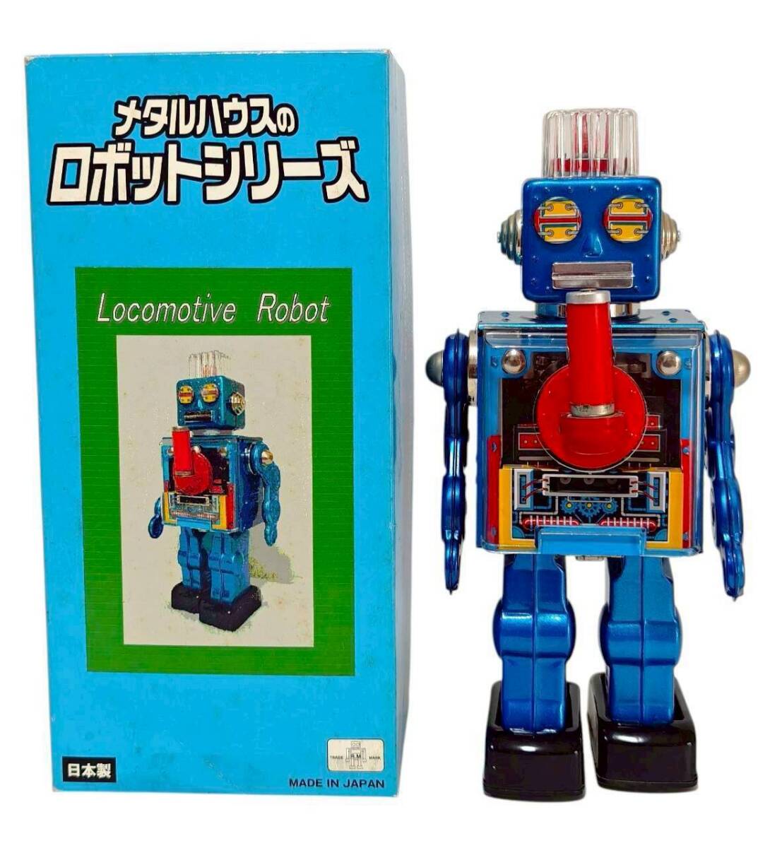 D5.[ как новый работа хороший супер редкий ] синий цвет ro Como -tib робот электрический жестяная пластина игрушка metal house производства 30cm неиспользуемый товар 