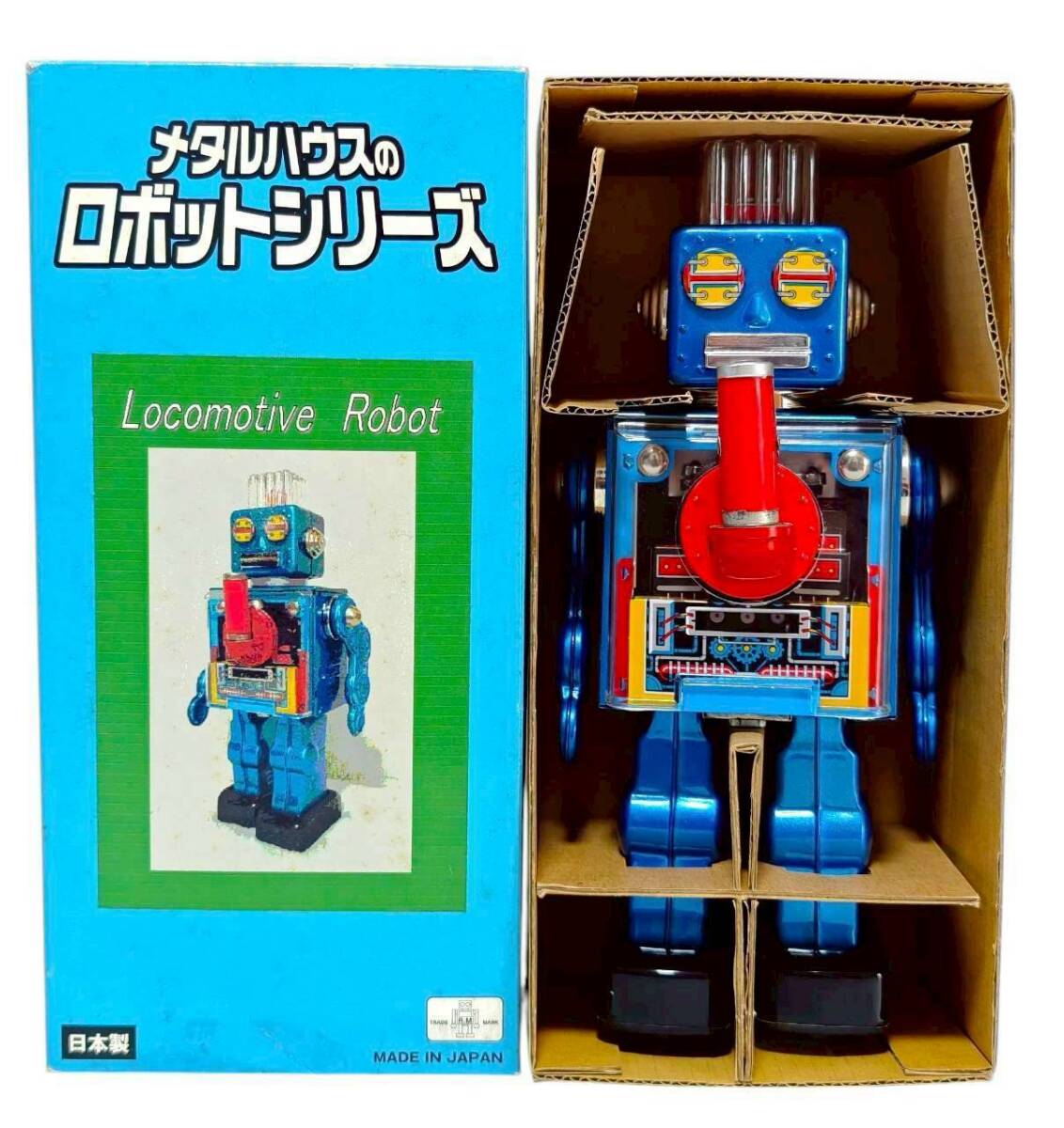 D5.[ как новый работа хороший супер редкий ] синий цвет ro Como -tib робот электрический жестяная пластина игрушка metal house производства 30cm неиспользуемый товар 