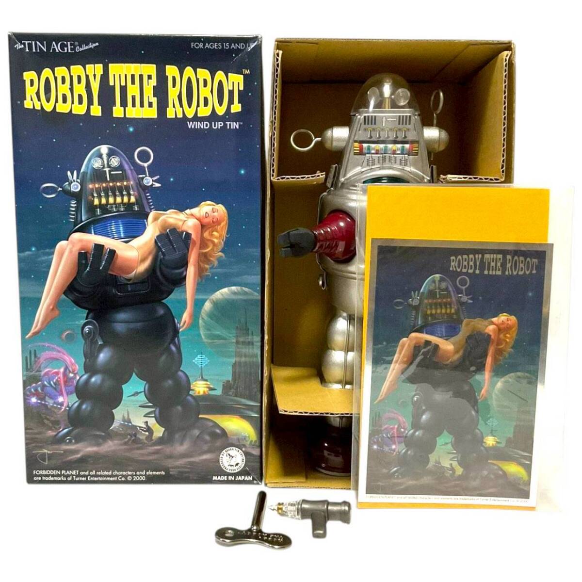 C7: [ как новый работа хороший ] лобби * The * робот zen мой жестяная пластина игрушка .. доверие 2 прототип metal house производства 26cm