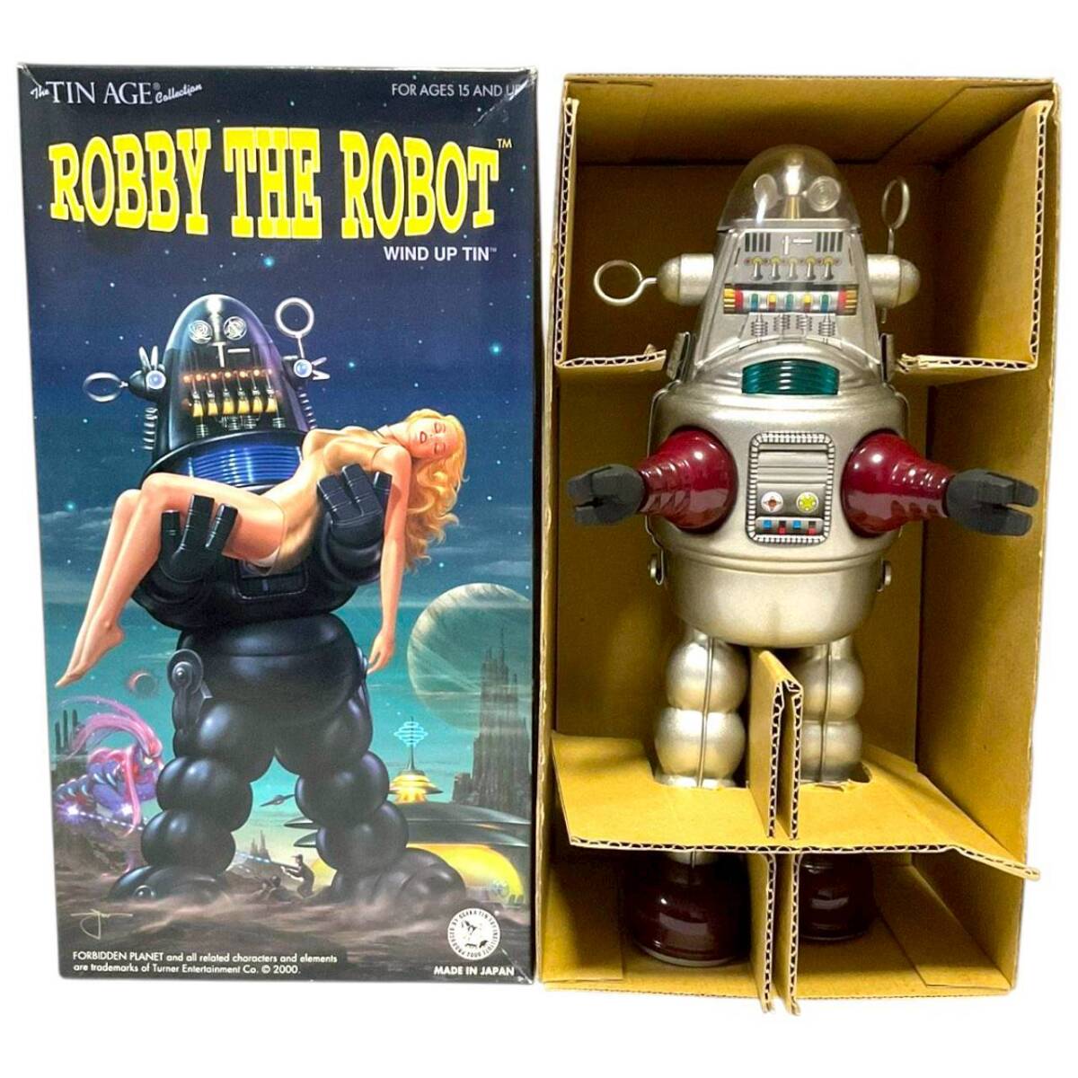 C7: [ как новый работа хороший ] лобби * The * робот zen мой жестяная пластина игрушка .. доверие 2 прототип metal house производства 26cm