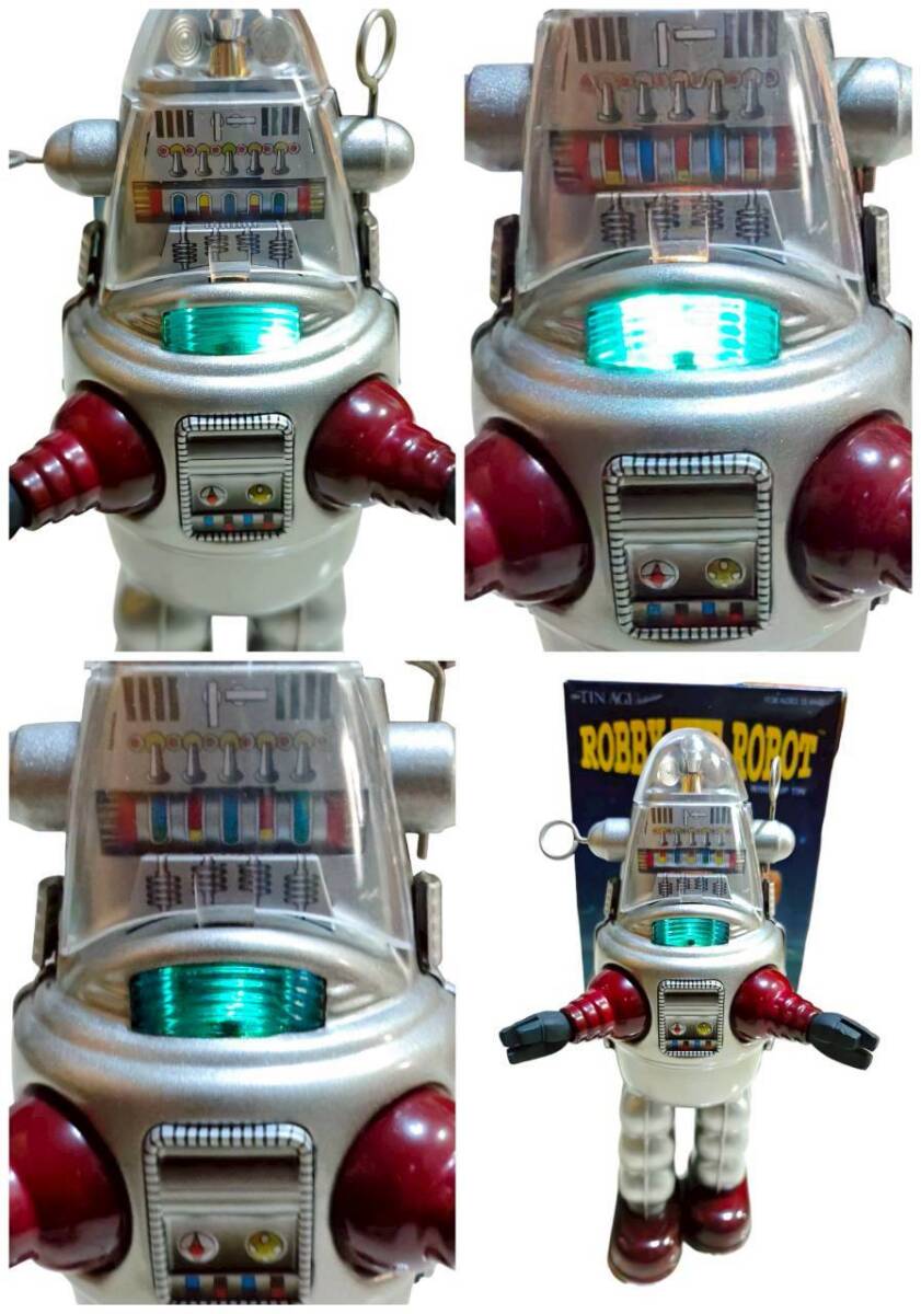 C7: [ как новый работа хороший ] лобби * The * робот zen мой жестяная пластина игрушка .. доверие 2 прототип metal house производства 26cm