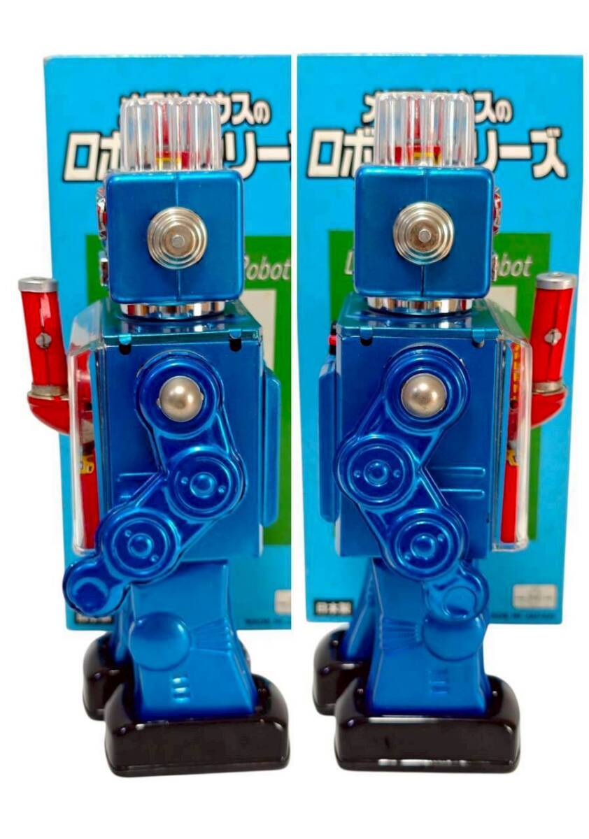 D5.[ как новый работа хороший супер редкий ] синий цвет ro Como -tib робот электрический жестяная пластина игрушка metal house производства 30cm неиспользуемый товар 