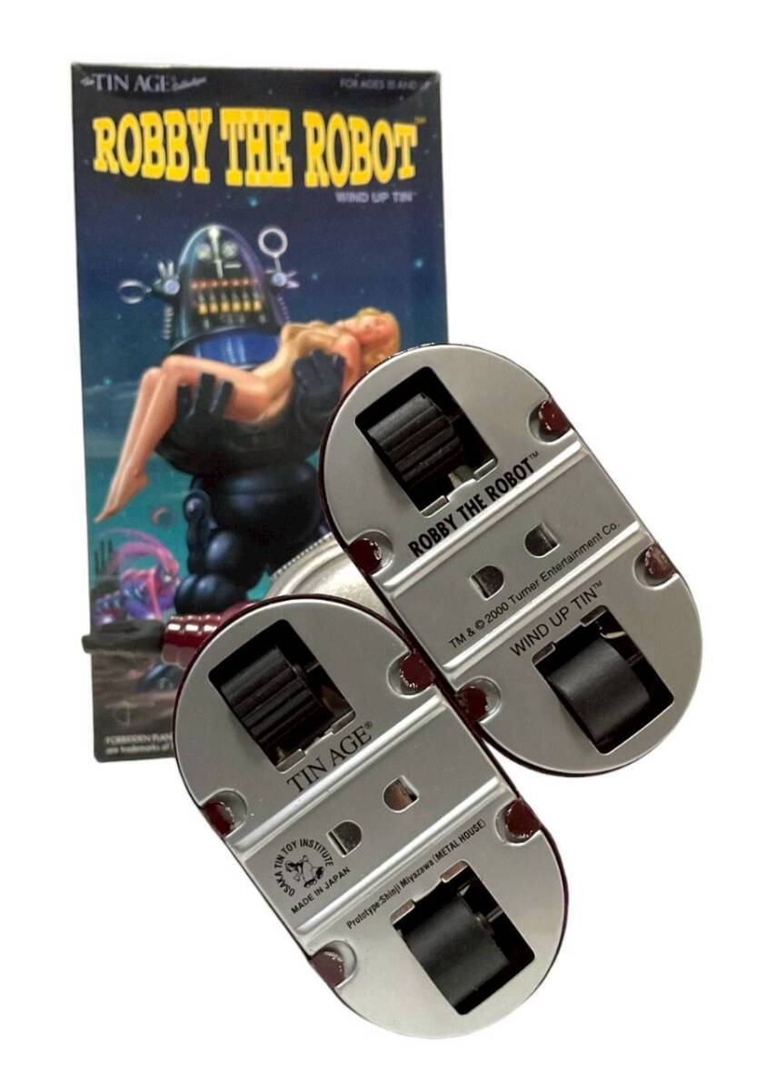 C7: [ как новый работа хороший ] лобби * The * робот zen мой жестяная пластина игрушка .. доверие 2 прототип metal house производства 26cm