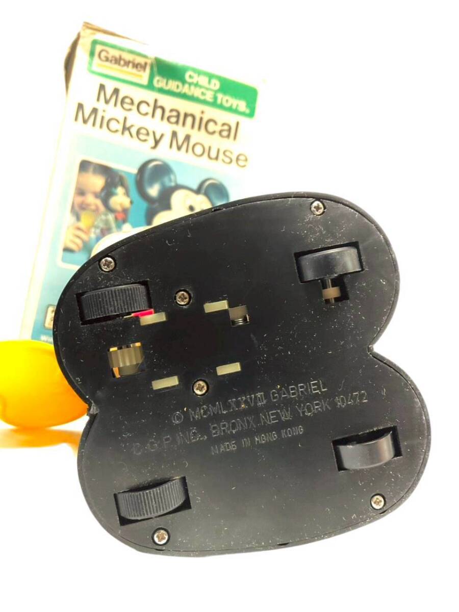 C6: [ как новый работа хороший редкий ]1970 годы Mickey Mouse zen мой игрушка Hong Kong производства 24cm неиспользуемый товар 