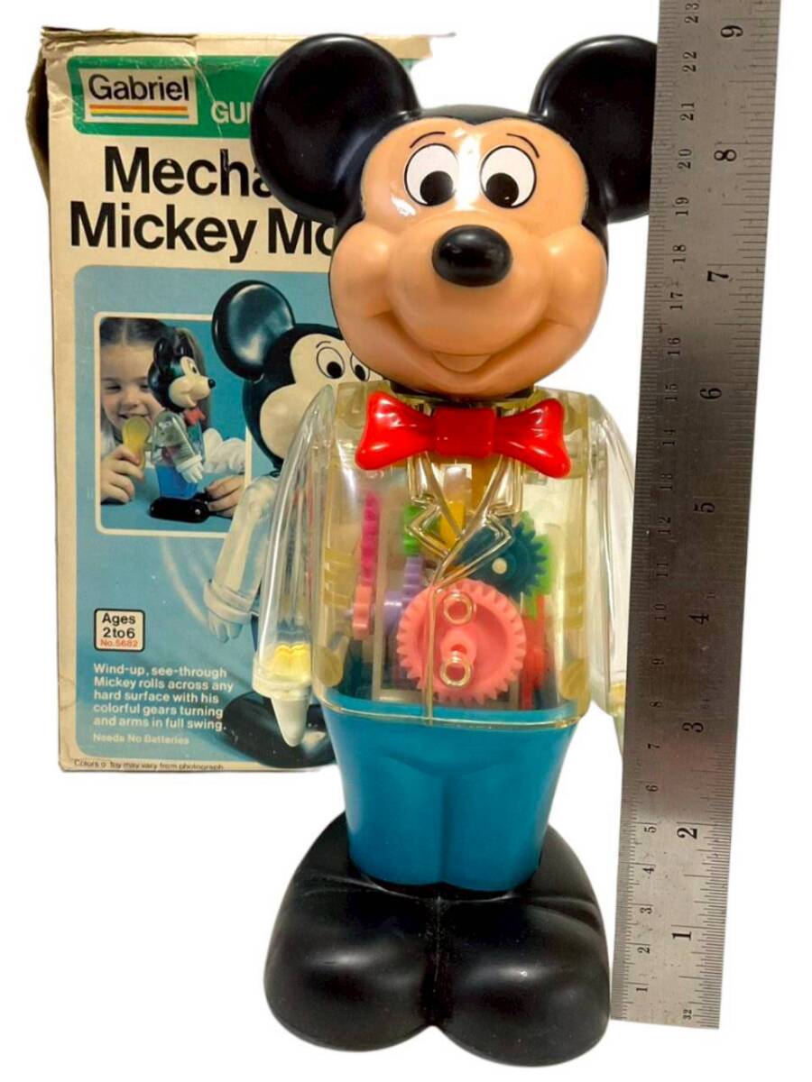 C6: [ как новый работа хороший редкий ]1970 годы Mickey Mouse zen мой игрушка Hong Kong производства 24cm неиспользуемый товар 