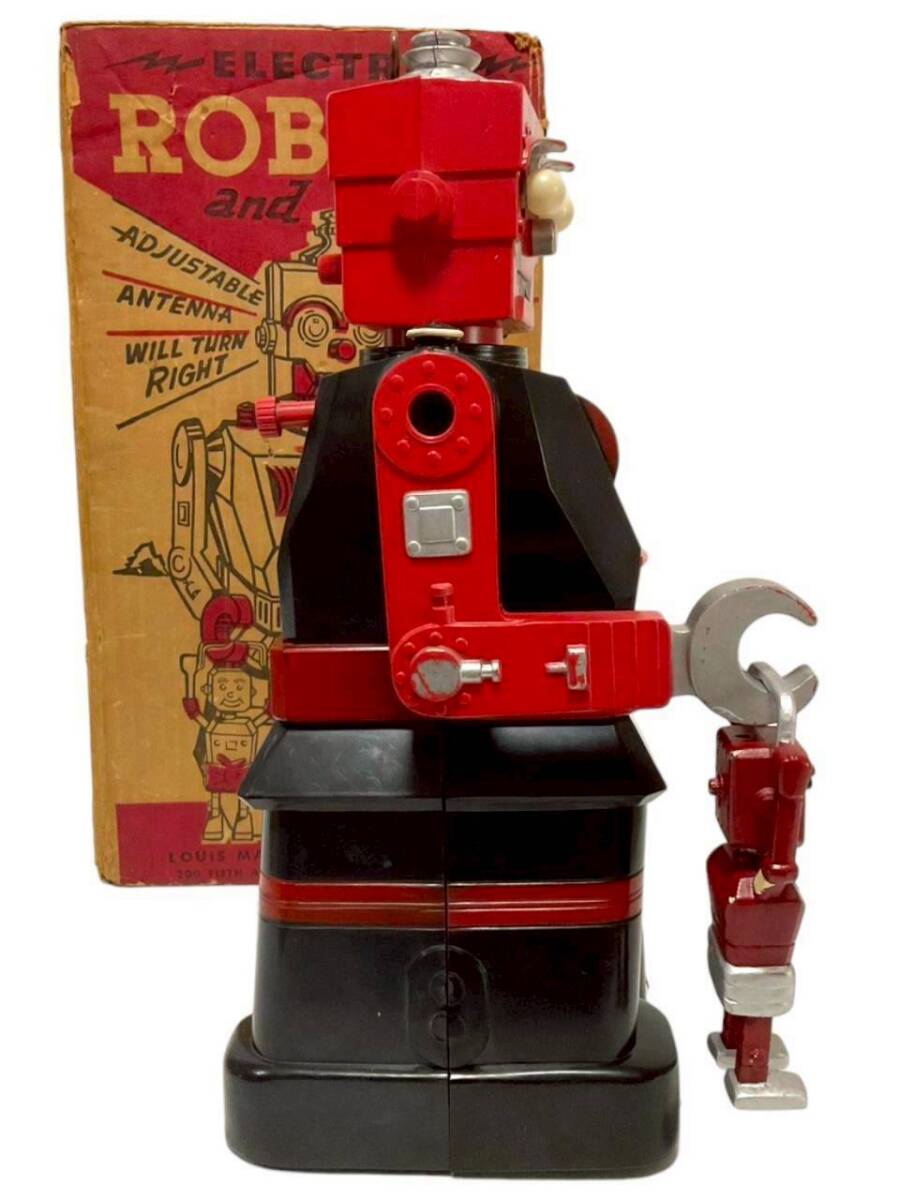 C8: [ работа хороший супер очень редкий ]1950 годы огромный электрический робот & солнечный электрический жестяная пластина игрушка Marx USA производства 41cm