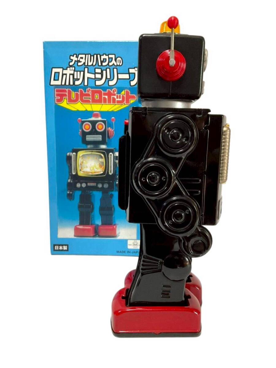 D1.[ как новый работа хороший ] Television робот электрический жестяная пластина игрушка metal house производства 30cm неиспользуемый товар 