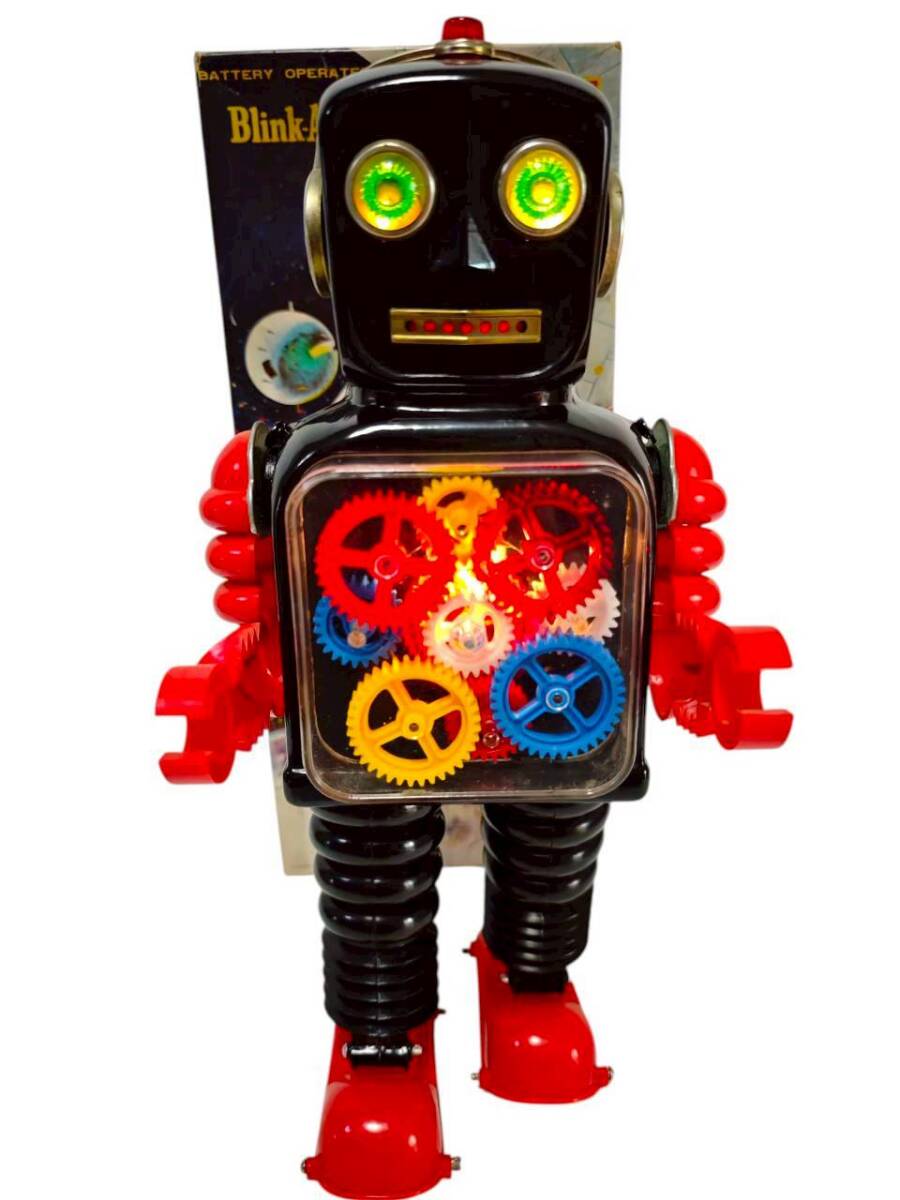 D9.[ как новый работа хороший супер редкий ] Brin k*a* механизм робот электрический жестяная пластина игрушка Taiyo производства 37cm неиспользуемый товар 