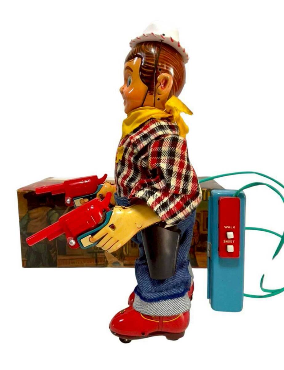 C5: [ работа хороший редкий ] Ёнэдзава производства Marshall wild * Bill электрический жестяная пластина игрушка 29cm Showa Retro 