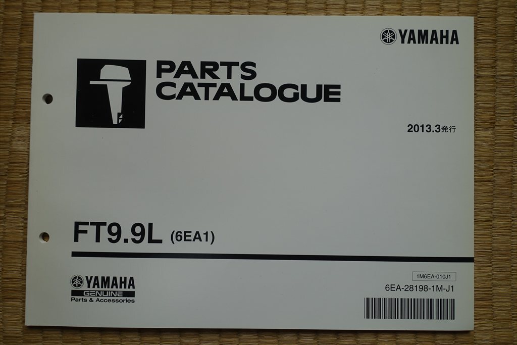 ヤマハ船外機 FT9.9L（6EA1）パーツカタログ古本　（2013年3月発行）_画像1