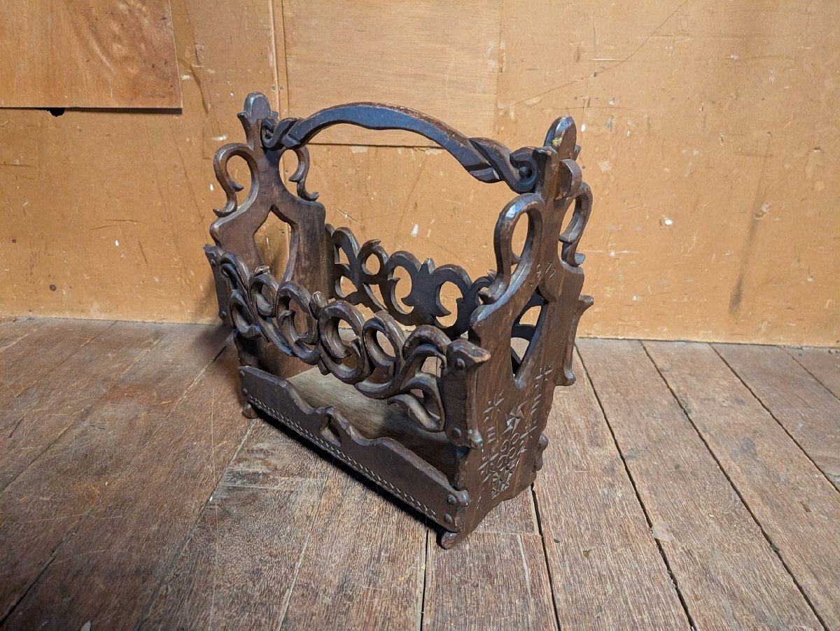  Vintage подставка для журналов тапочки держатель автомобиль Be дерево из дерева скульптура / античный Vintage retro журнал 