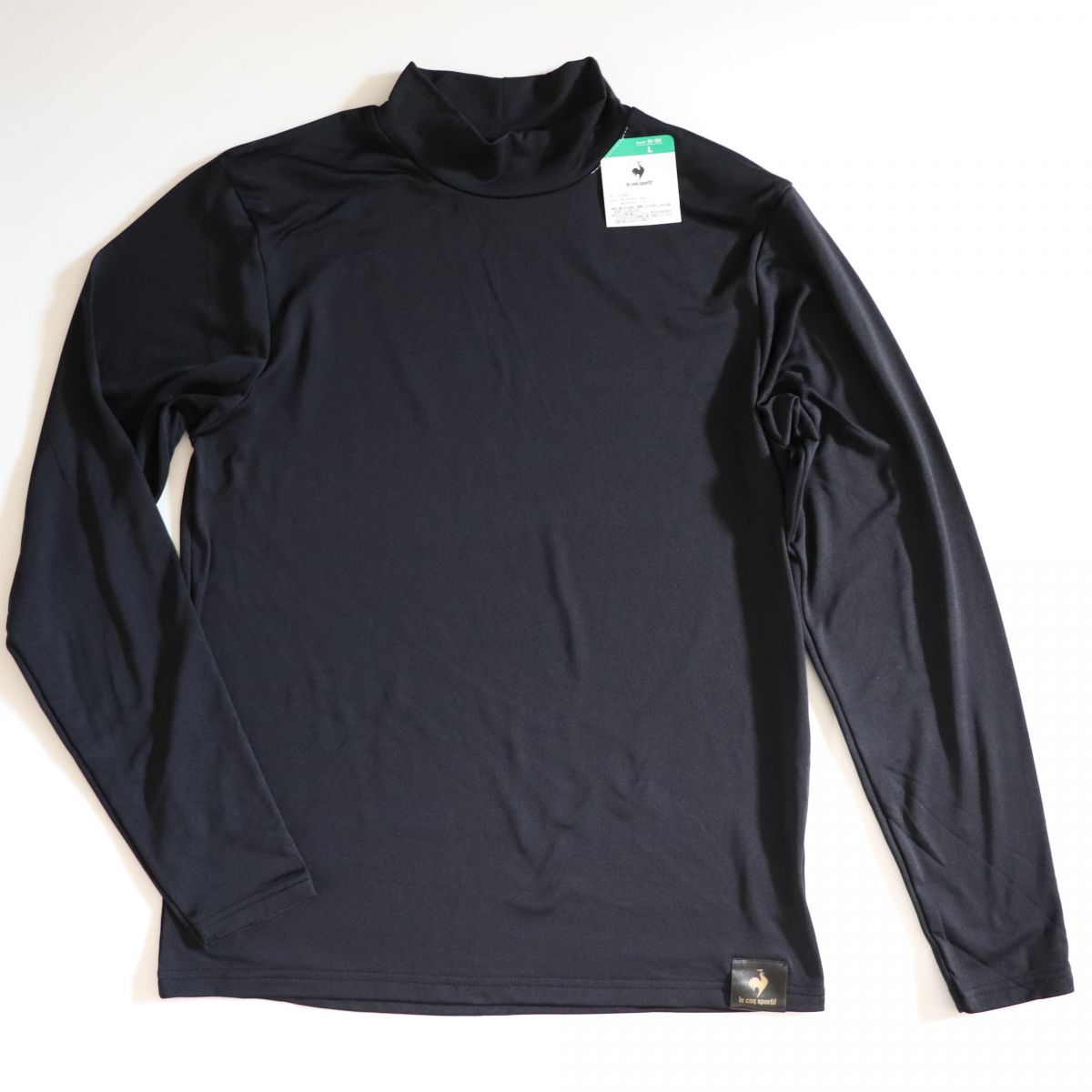 ●送料390円可能商品 lecoq ルコック GOLF ゴルフ 新品 メンズ 裏起毛 保温 ストレッチ 長袖 シャツ 黒[12284-BLK-3L]一 三 零★QWER_画像2