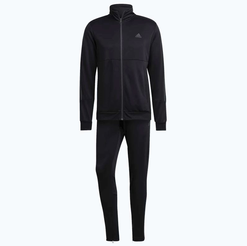 ★アディダス ADIDAS 新品 メンズ 吸汗速乾 ジャージ トラックスーツ 上下セット SET スーツ 黒 Lサイズ [SETHI54011N-L] 五 弐★QWER★_画像2