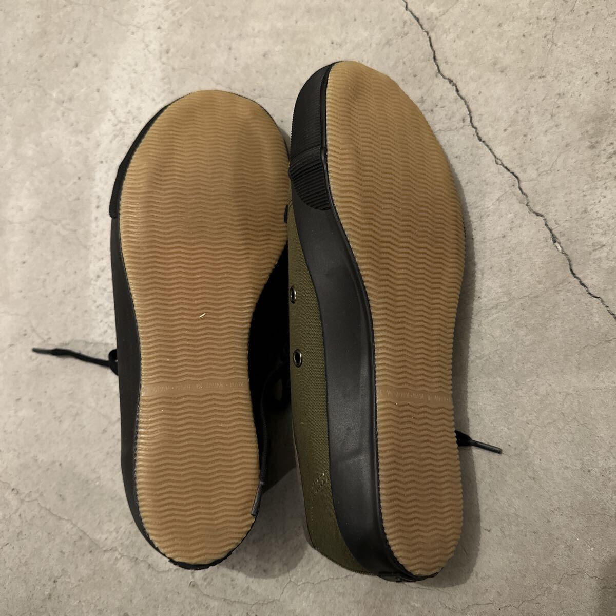 新品未使用箱付☆MHL. マーガレットハウエル☆ARMY SHOES アーミーシューズ☆カーキ☆サイズ25 スニーカー☆日本製_画像6