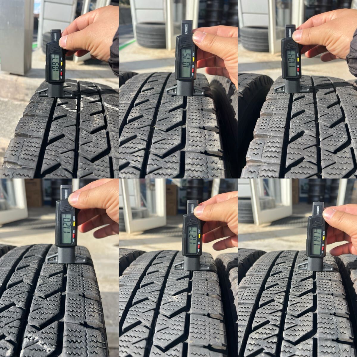 バリ山 ブリジストン BLIZZAK W989 205/85R16 117/115N LT 2024年 スタッドレスタイヤ6本セット_画像9