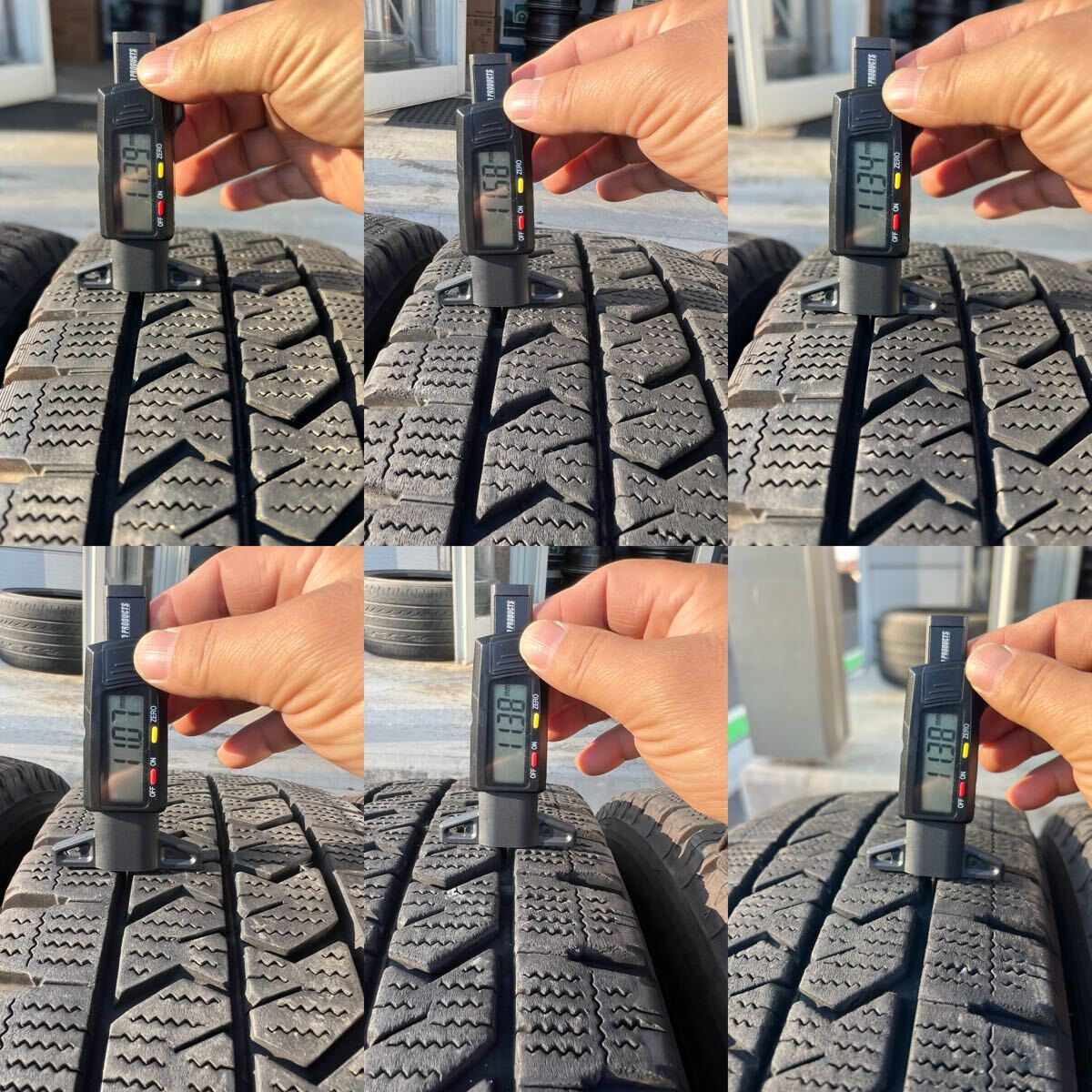 バリ溝　ブリヂストン BLIZZAK W989 225/70R16 117/115L LT 2024年 スタッドレスタイヤ6本セット_画像9