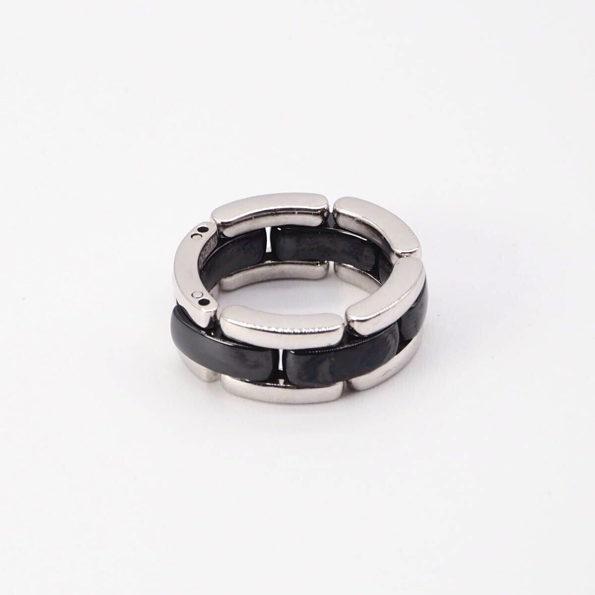 CHANEL 約8号 ウルトラ コレクション リング ホワイトゴールド シャネル_画像2