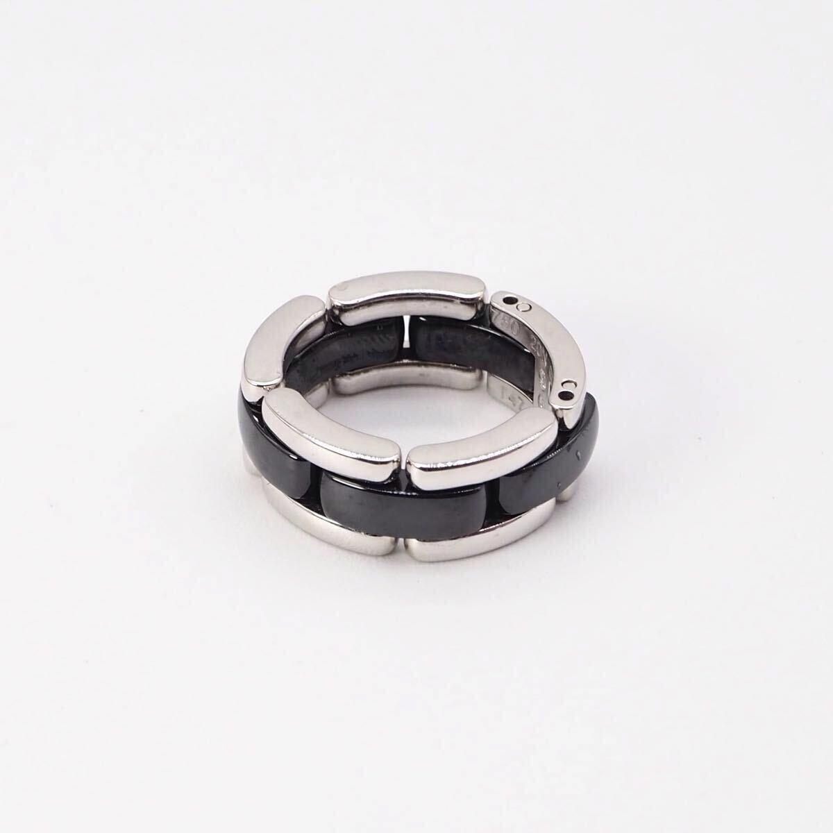 CHANEL 約8号 ウルトラ コレクション リング ホワイトゴールド シャネル_画像4