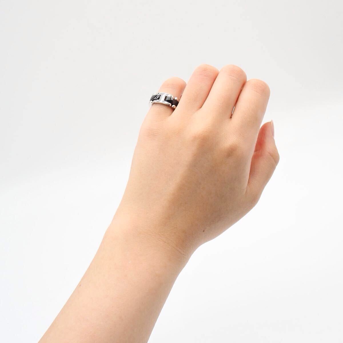 CHANEL 約8号 ウルトラ コレクション リング ホワイトゴールド シャネル_画像7