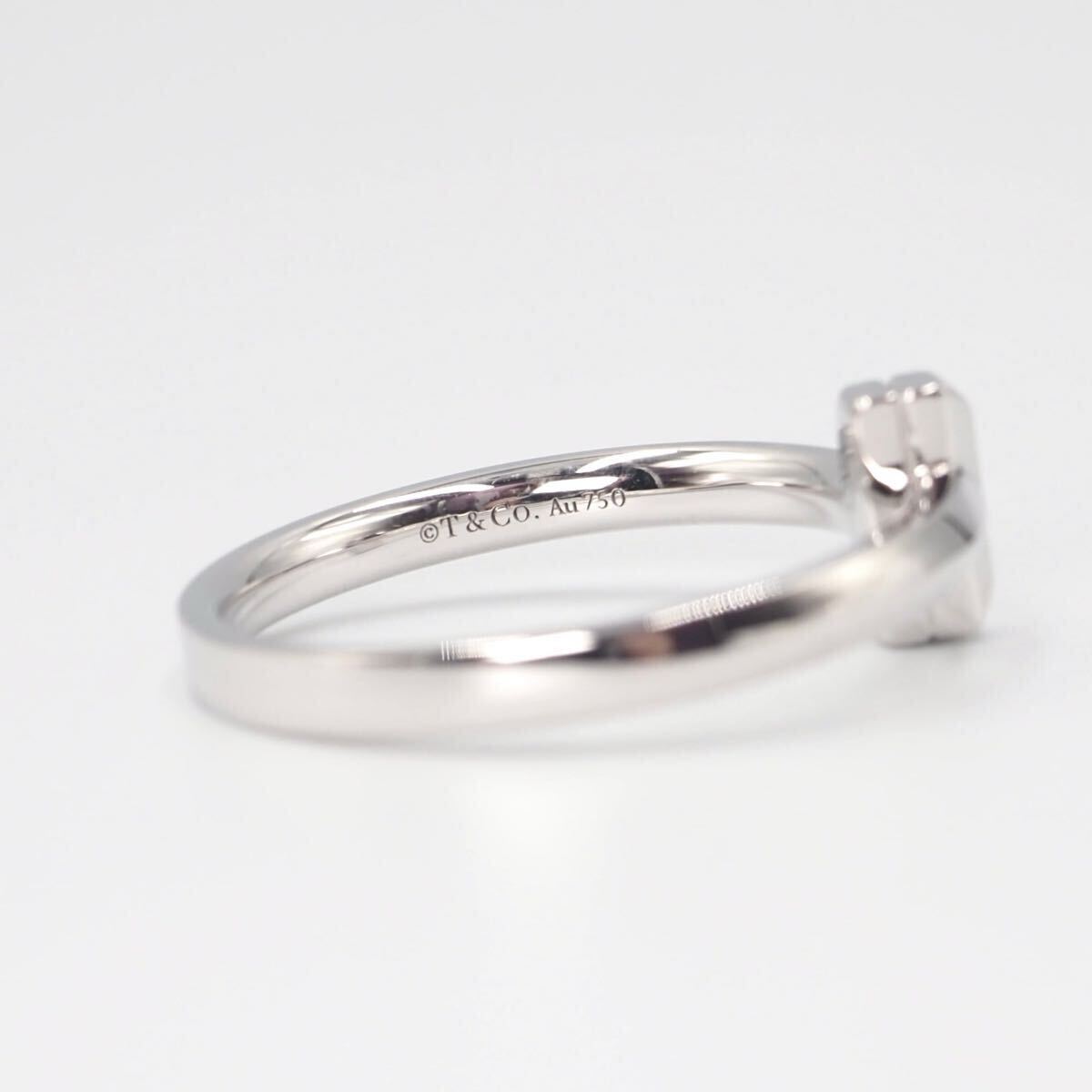 【美品】【付属品付き】Tiffany&Co. 約18号 Tワン リング K18WG ティファニー ホワイトゴールド_画像5