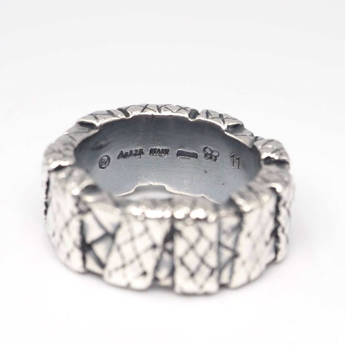 BOTTEGA VENETA 約11号 シグネットリング シルバー925 ボッテガヴェネタ 付属品付き_画像6