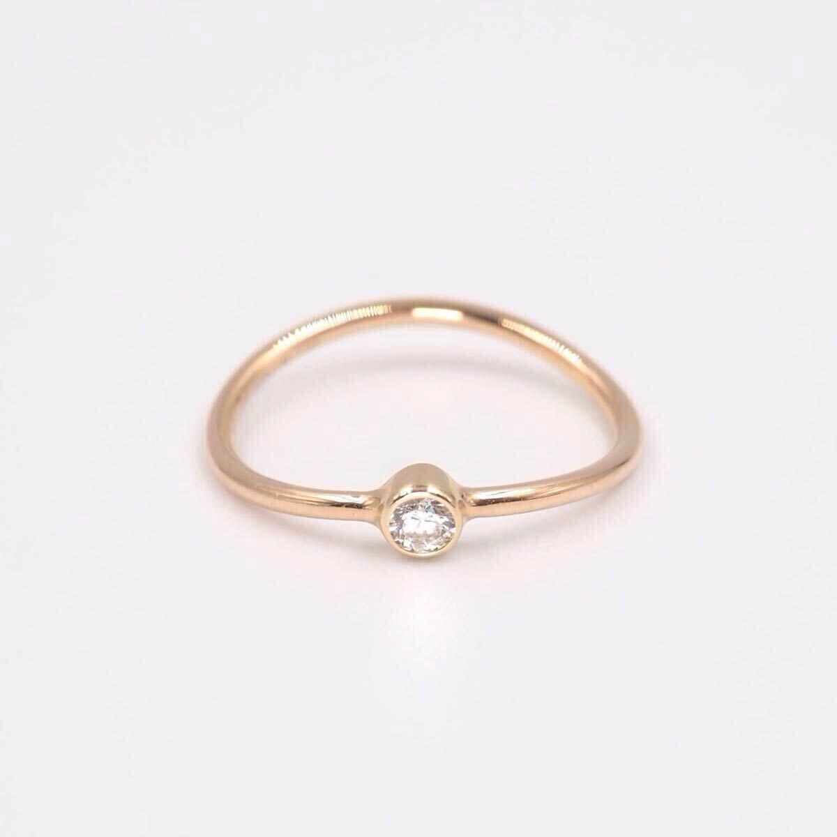 【現行品】Tiffany&Co. 約8号 エレサペレッティ ウェーブシングルロウ ダイヤモンドリング K18 ゴールド ティファニー 付属品付_画像2