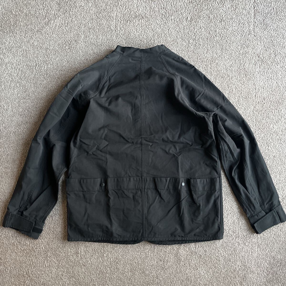 maillot マイヨ チノクロス ジャケット ブラック ノーカラージャケット フィッシングジャケット コットンナイロン MAO-10107 サイズ2_画像5