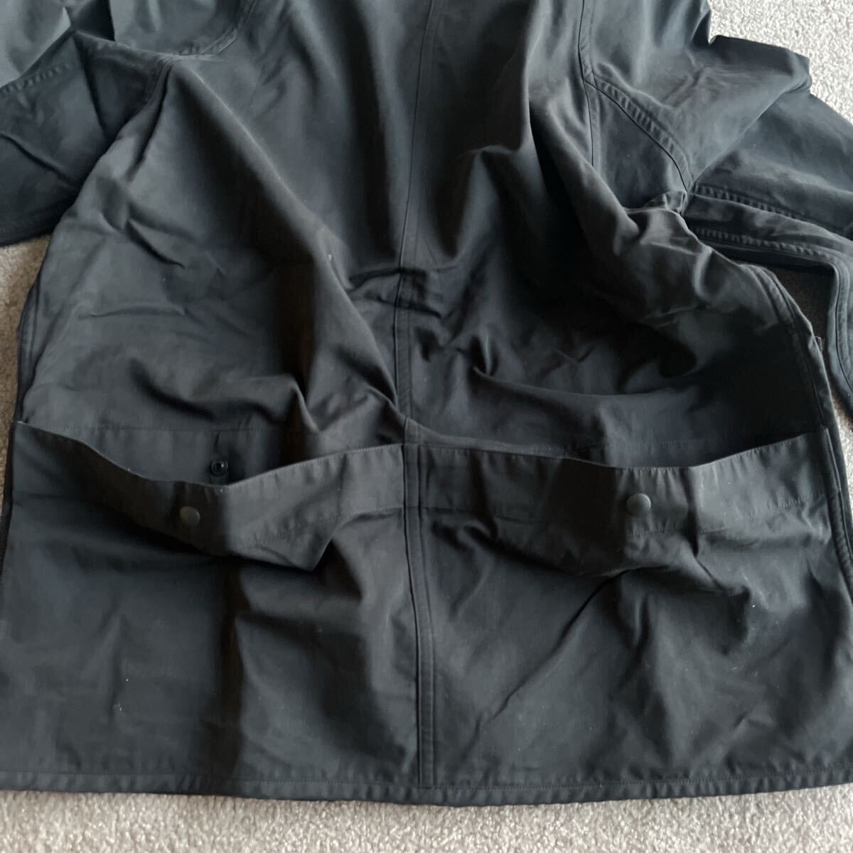 maillot マイヨ チノクロス ジャケット ブラック ノーカラージャケット フィッシングジャケット コットンナイロン MAO-10107 サイズ2_画像6