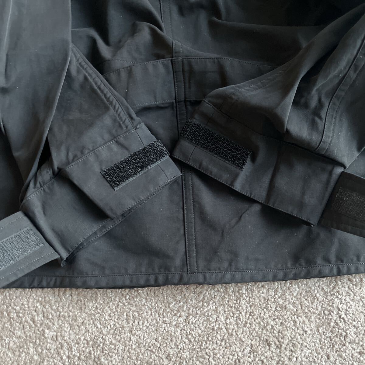 maillot マイヨ チノクロス ジャケット ブラック ノーカラージャケット フィッシングジャケット コットンナイロン MAO-10107 サイズ2_画像7