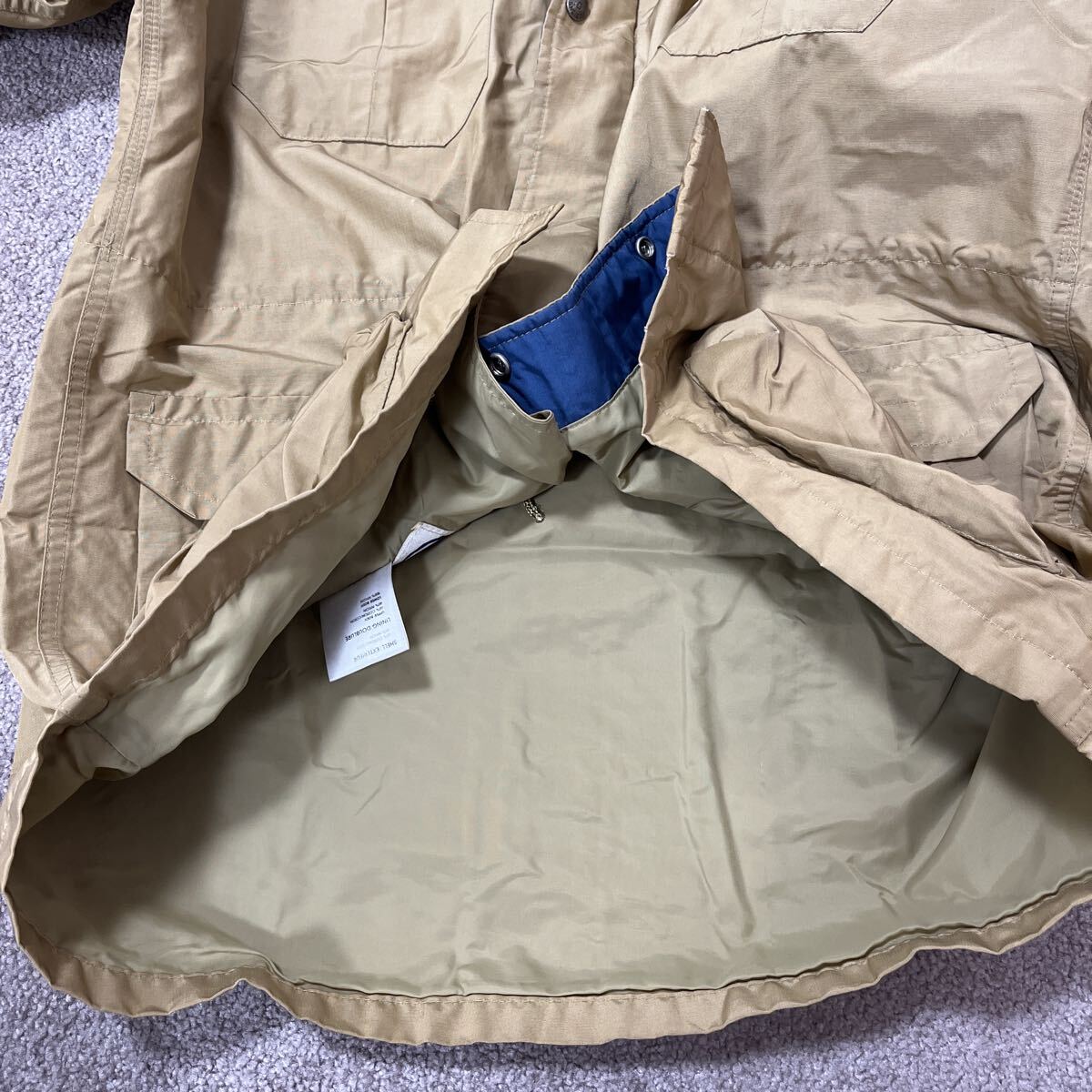 USA製 SIERRA DESIGNS シェラデザイン マウンテンパーカー 60/40 L 80s 90s ベージュ ネイビー コットンナイロン 古着 シエラデザイン_画像7