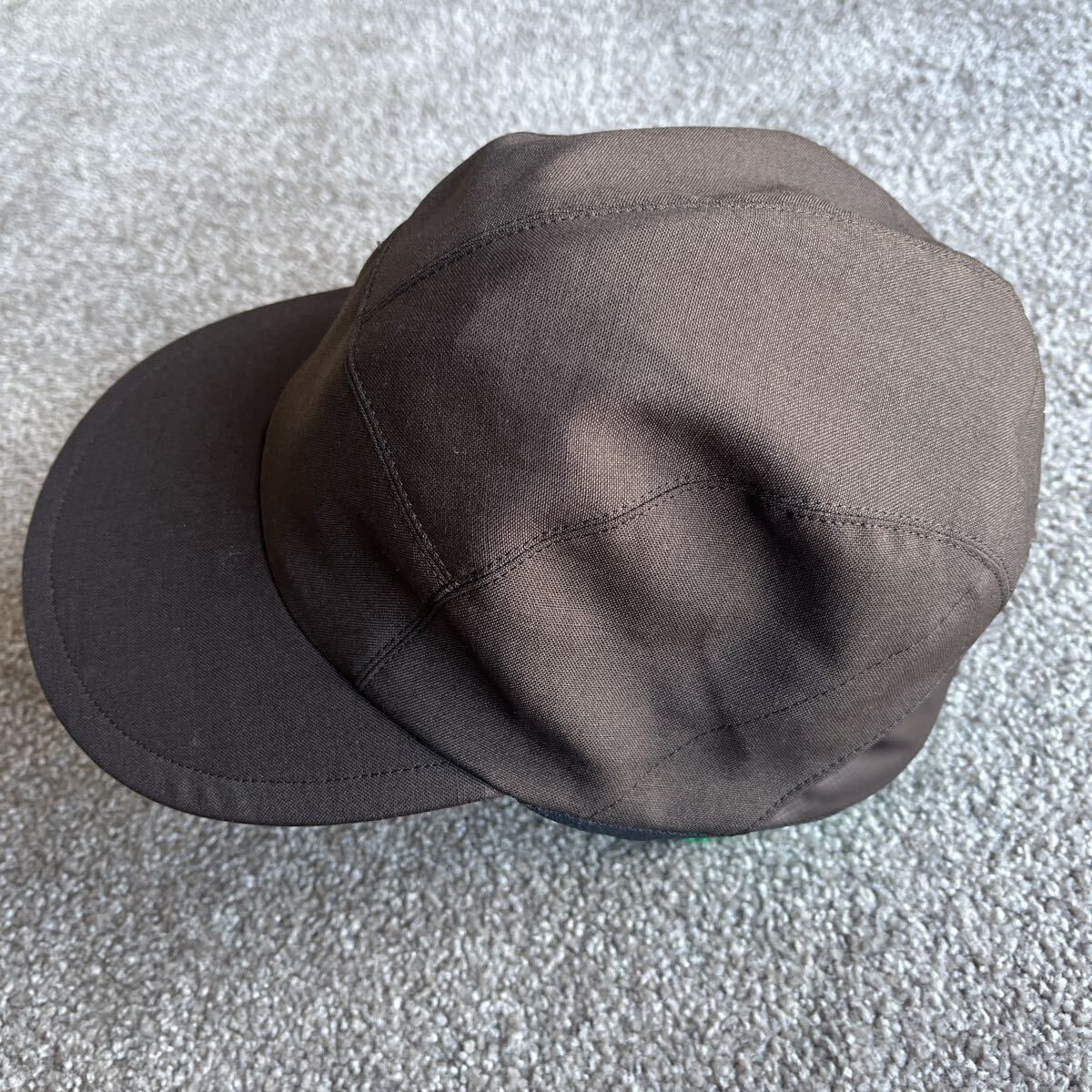 tamme タム キャップ ブラウン 茶 日本製 DAT Inc ポリエステル ウール モヘア 混紡素材 22S0034 6パネルキャップ 帽子 キャップ_画像2