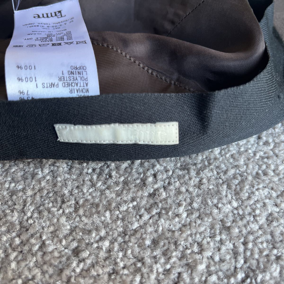 tamme タム キャップ ブラウン 茶 日本製 DAT Inc ポリエステル ウール モヘア 混紡素材 22S0034 6パネルキャップ 帽子 キャップ_画像7