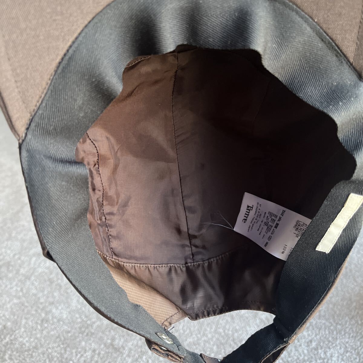 tamme タム キャップ ブラウン 茶 日本製 DAT Inc ポリエステル ウール モヘア 混紡素材 22S0034 6パネルキャップ 帽子 キャップ_画像8