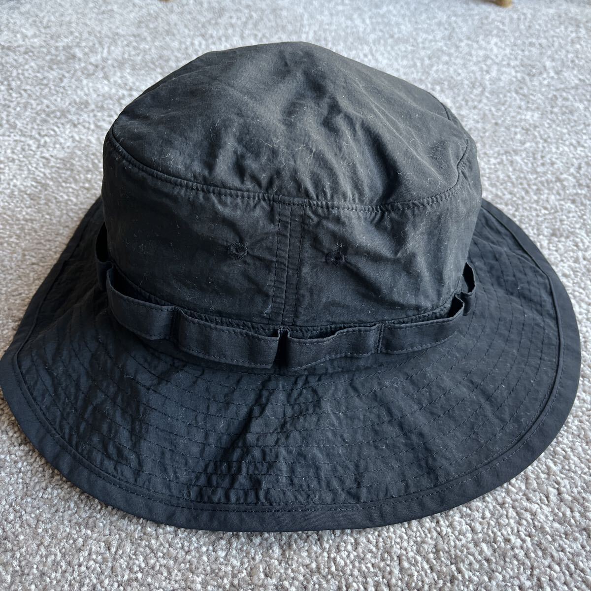 Hurley nonnative ハーレー ノンネイティブ バケットハット 顎紐付き ナイロン100%素材 ブラック アウトドア 帽子 黒 ハット_画像2