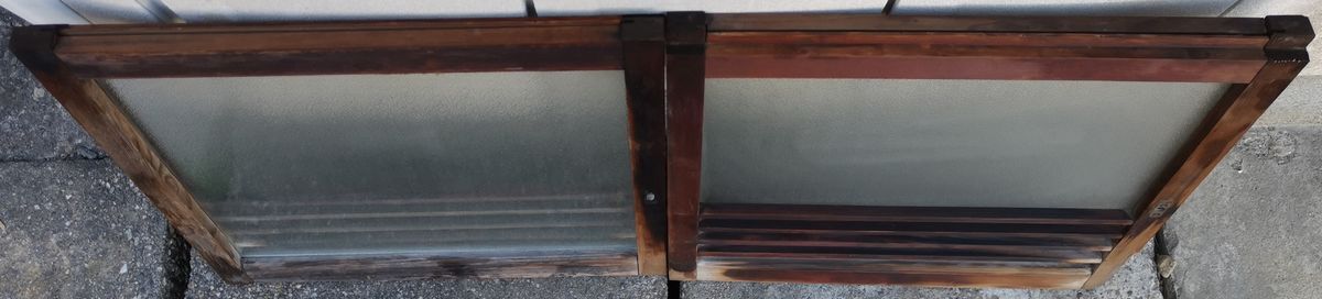 昭和レトロ　アンティーク　窓ガラス2枚セット②_画像5