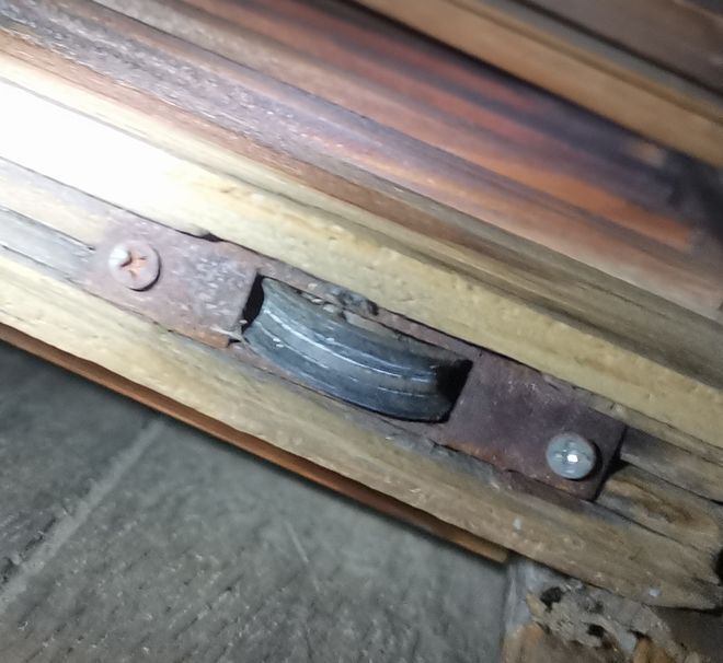 ジャンク 昭和レトロ アンティーク 窓ガラス2枚セット_画像6