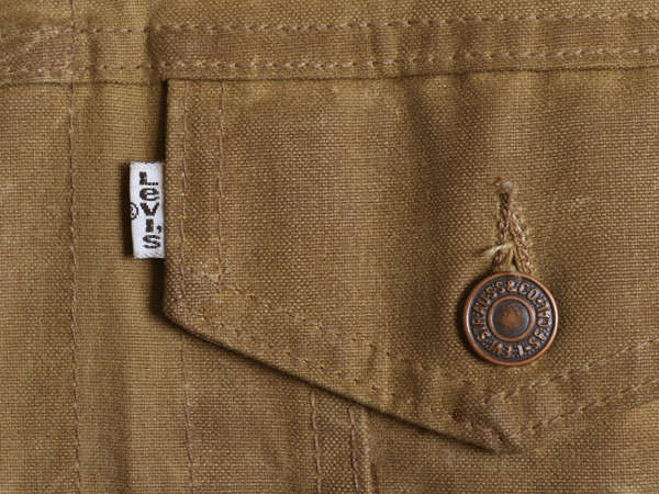 2010年製 USA製 ★ リーバイス x フィルソン オイル フィニッシュ トラッカー ジャケット メンズ M / オイルド ティンクロス 70506タイプ_画像7