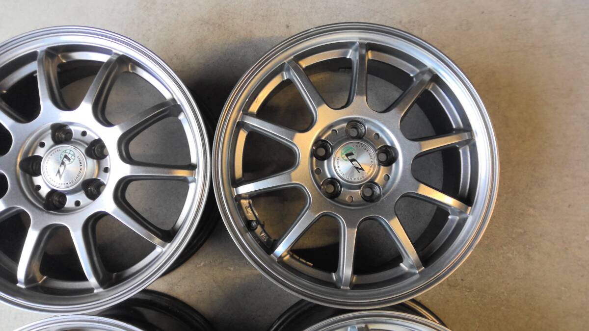 ☆★LCZ 6Jx15 +45 PCD100 5H ハブ径約67㎜ アルミホイール 4本セット 中古品★☆_画像4