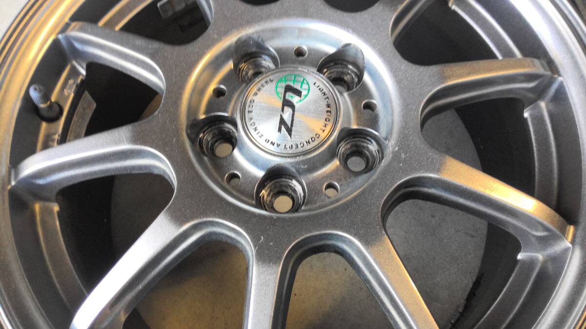 ☆★LCZ 6Jx15 +45 PCD100 5H ハブ径約67㎜ アルミホイール 4本セット 中古品★☆_画像7