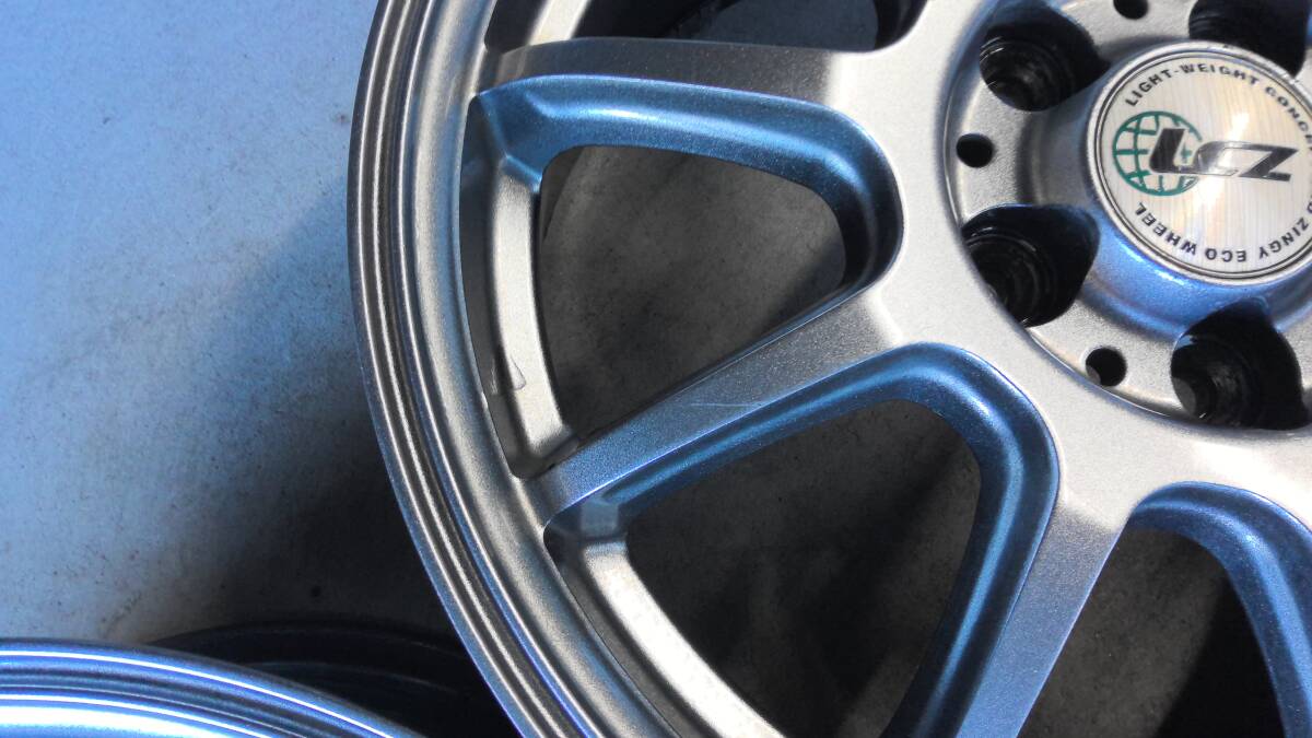☆★LCZ 6Jx15 +45 PCD100 5H ハブ径約67㎜ アルミホイール 4本セット 中古品★☆_画像8