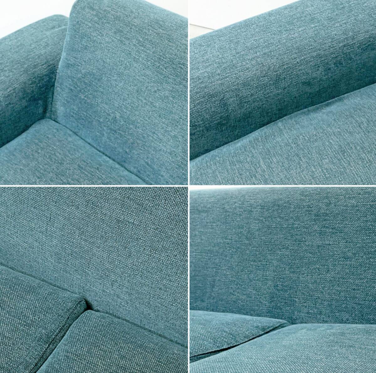 ● シーヴ SIEVE バージュ bulge 二人掛けソファ 2Pソファ 2シーター W177㎝ブルー系 ファブリック ナチュラルモダンデザイン_画像8