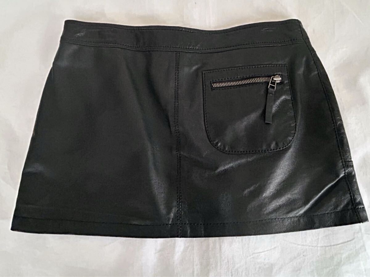 ZARA☆ザラ☆オーバースカート☆本革☆レディースM☆ブラック☆未使用_画像5