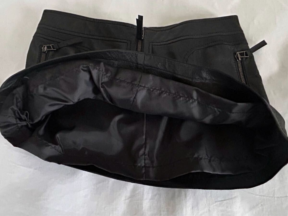 ZARA☆ザラ☆オーバースカート☆本革☆レディースM☆ブラック☆未使用_画像7