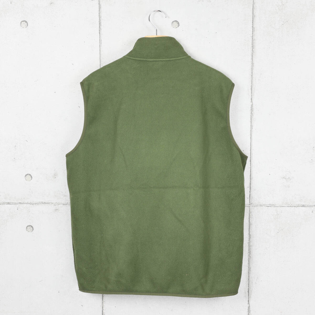 Brooks Brothers◆スタンドカラー フリースベスト◆オリーブ×ベージュ◆サイズXL_画像2