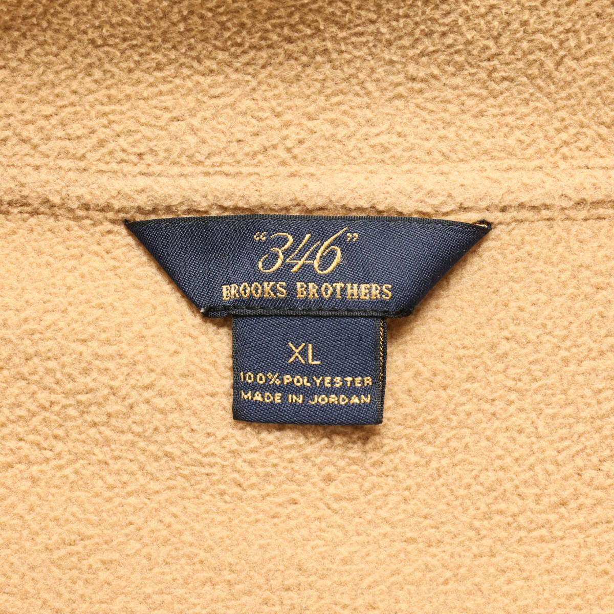 Brooks Brothers◆スタンドカラー フリースベスト◆オリーブ×ベージュ◆サイズXL_画像6